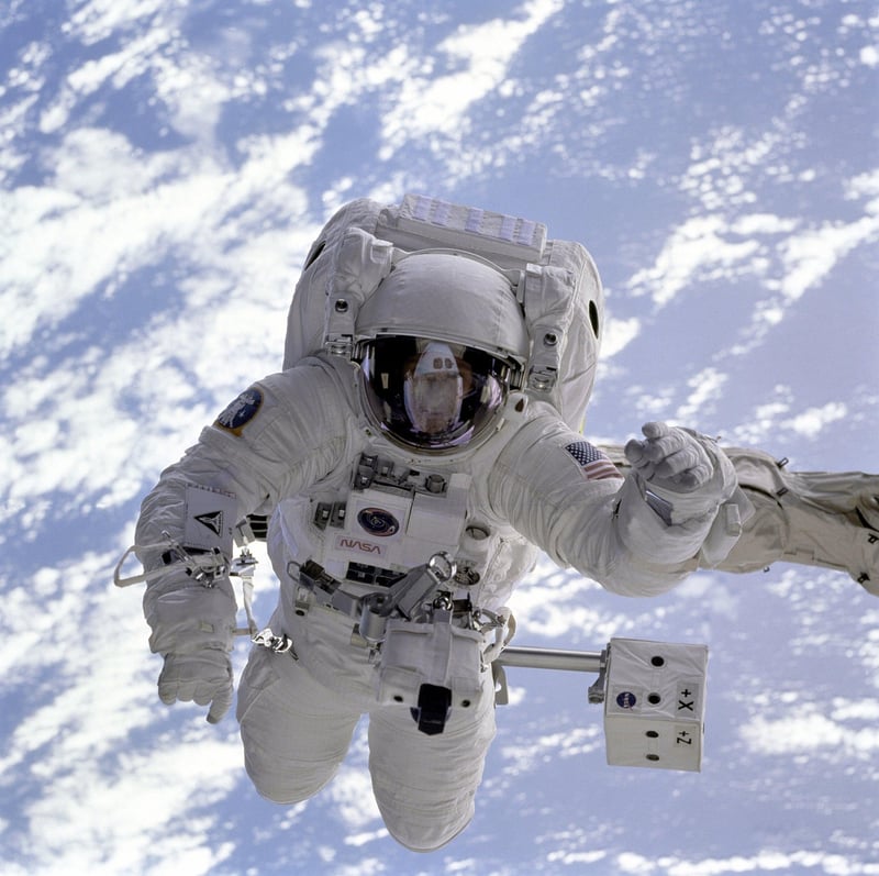 Astronaut spacewalking